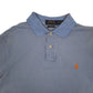 Mens Blue Polo Ralph Lauren Custom Fit  Polo Shirt