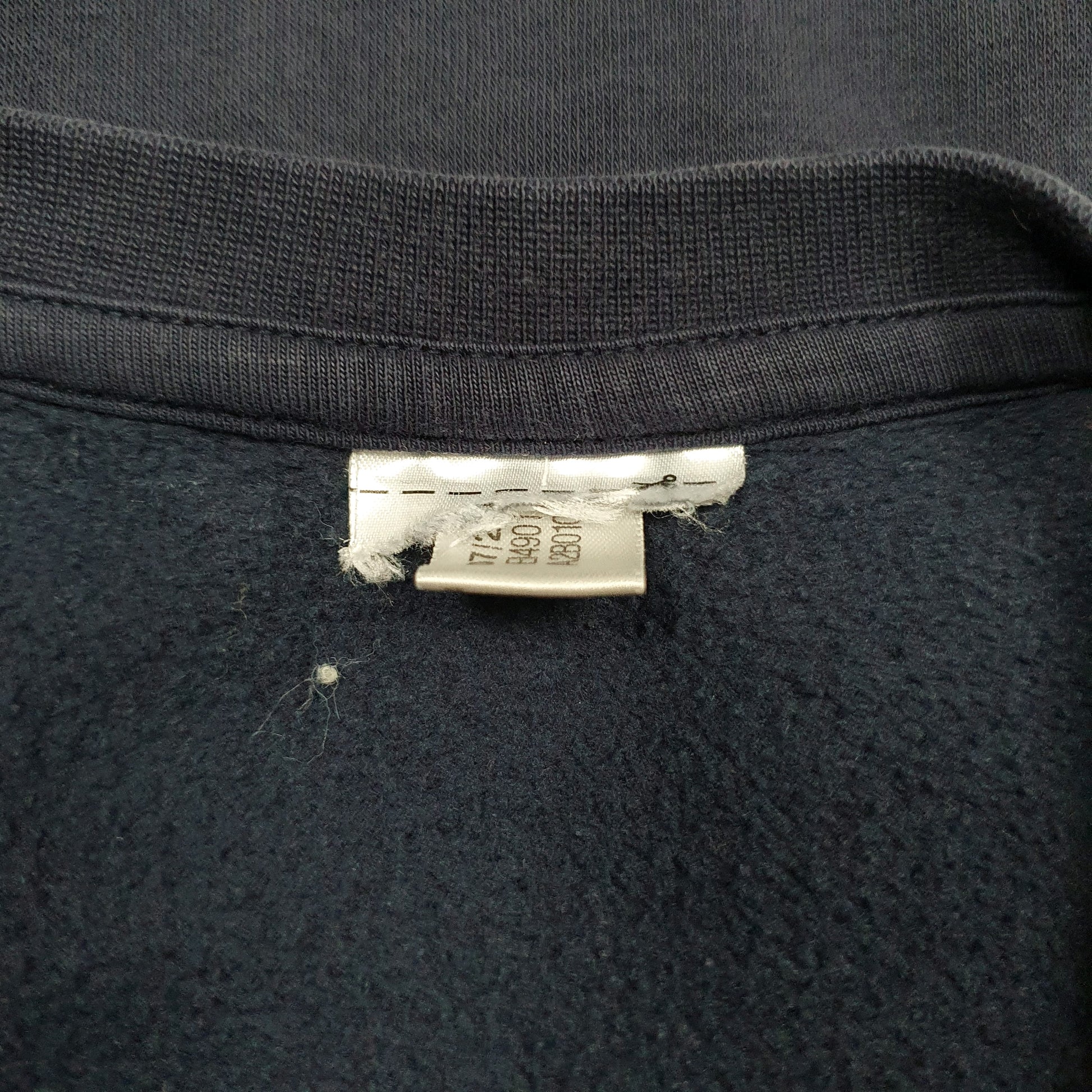 Mens Navy Adidas Spellout Crewneck Jumper