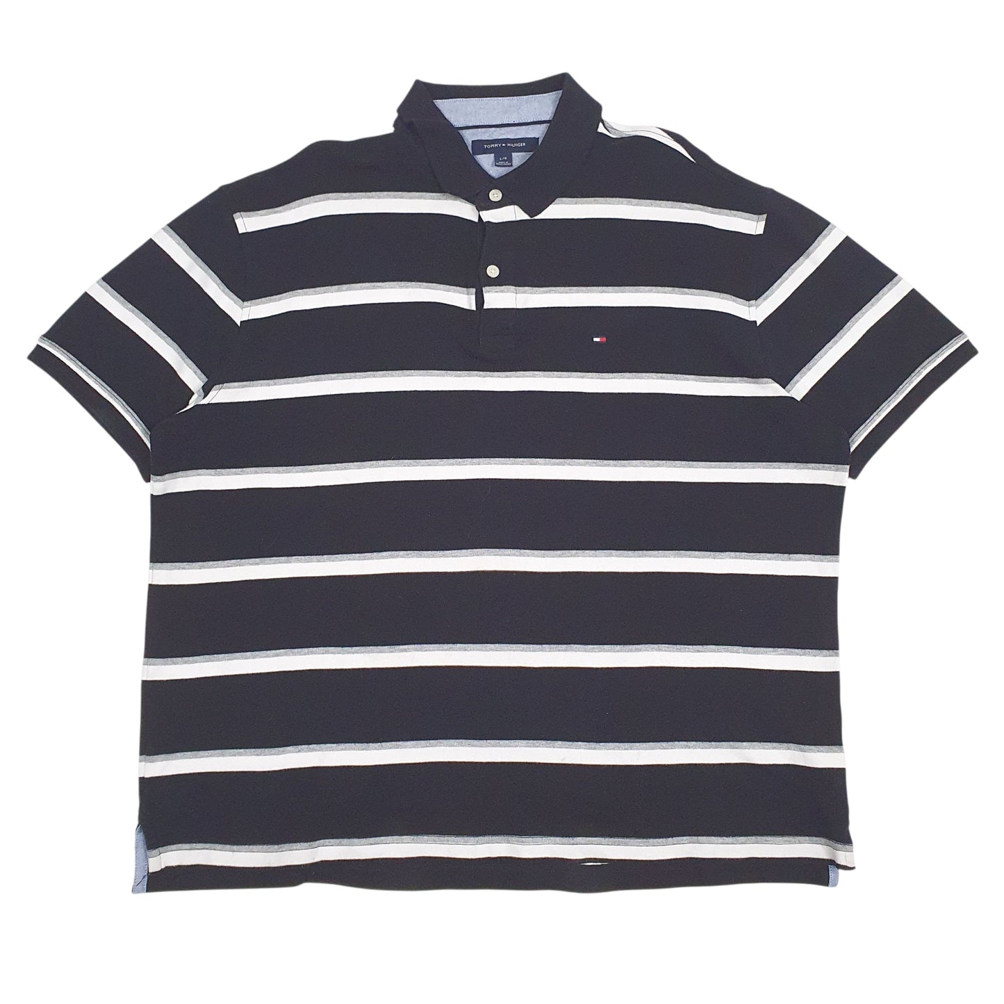 Mens Black Tommy Hilfiger  Short Sleeve Polo Shirt