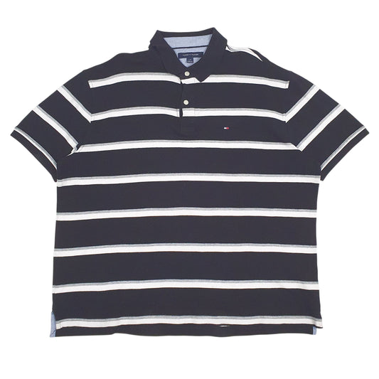 Mens Black Tommy Hilfiger  Short Sleeve Polo Shirt