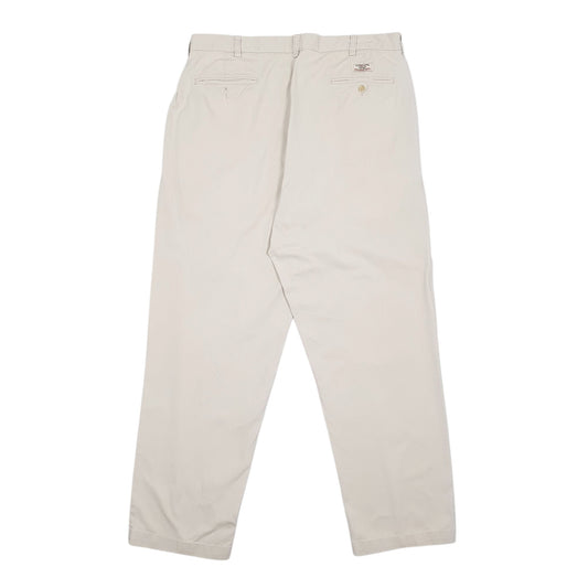 Mens Cream Polo Ralph Lauren Double Pleated Andrew Pant Vintage  Trousers
