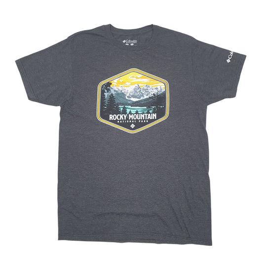 Mens Grey Columbia Sportswear Company Rocky Mountain Short Sleeve T Shirt