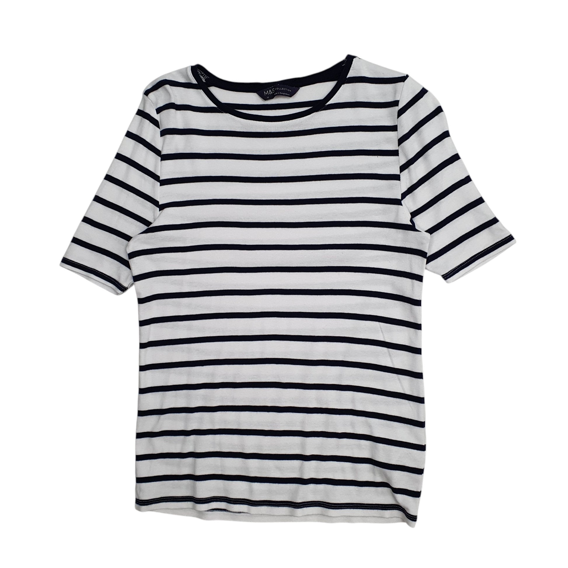 Womens White M&S  Short Sleeve T Shirt