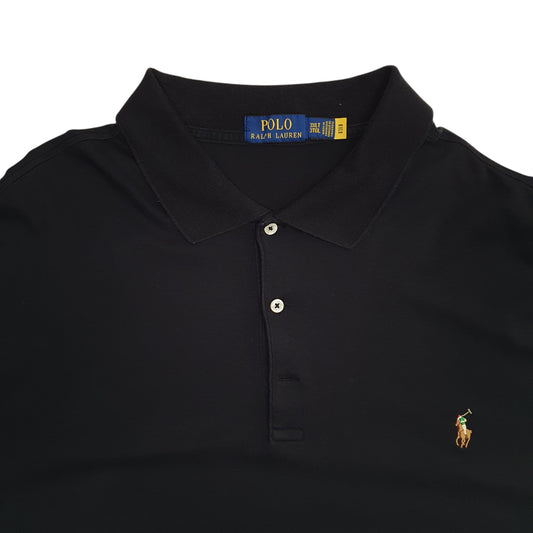 Mens Black Polo Ralph Lauren Stretch  Polo Shirt