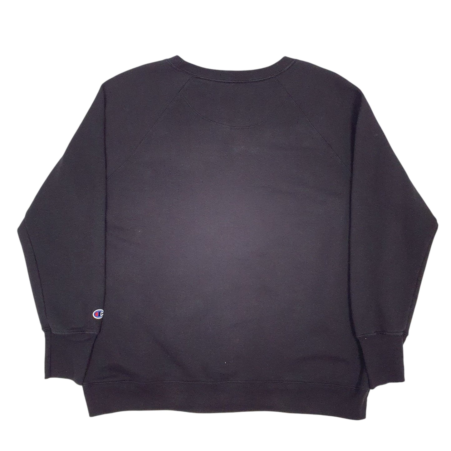 Womens Black Champion Spellout Crewneck Jumper