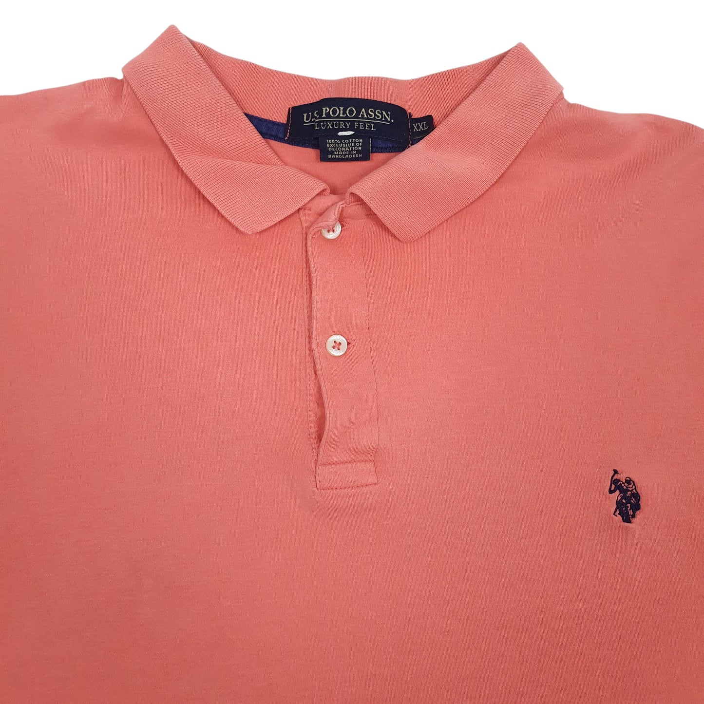 Mens Pink US Polo Assn Luxury Feel  Polo Shirt