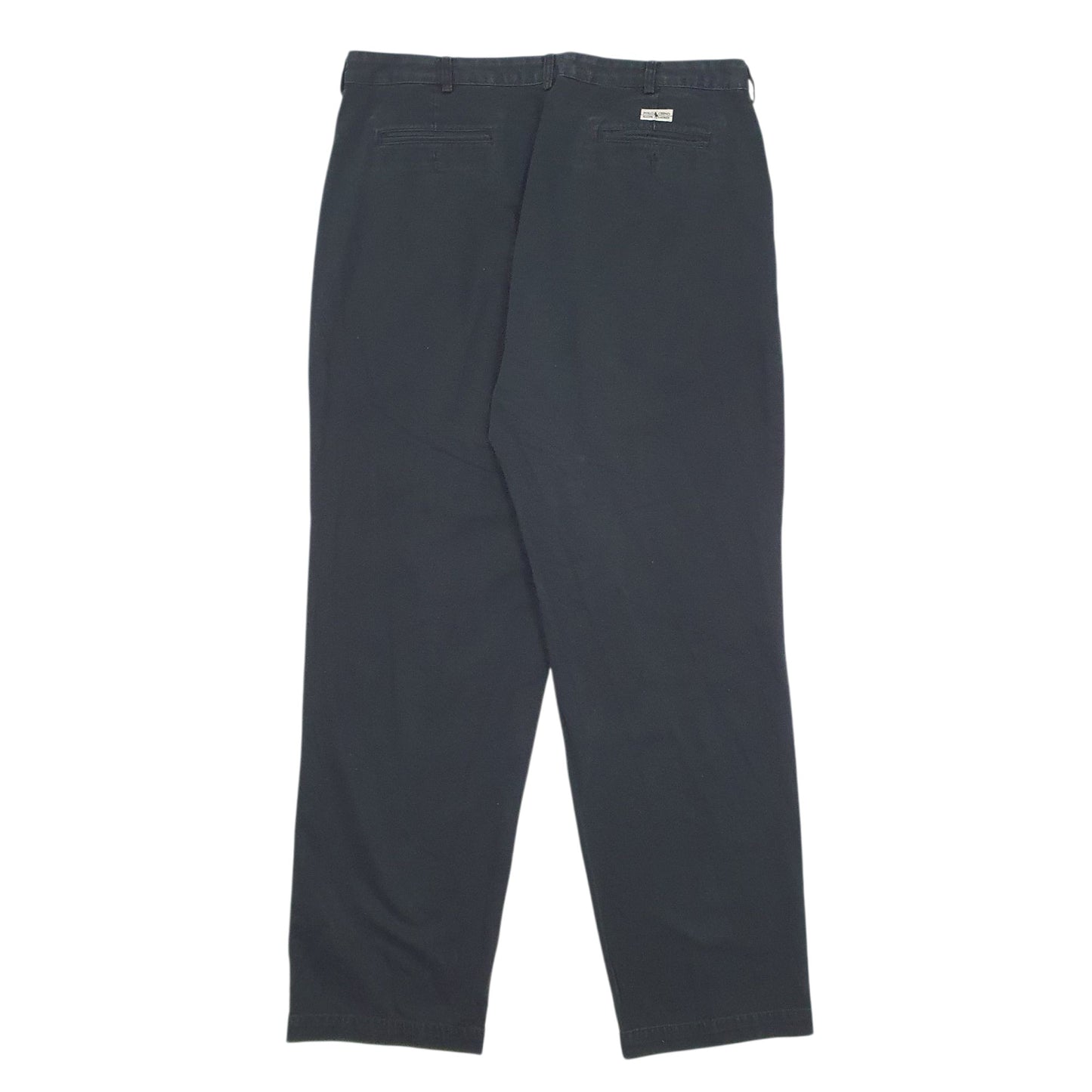 Mens Black Polo Ralph Lauren Andrew Pant Pleated 90s  Trousers