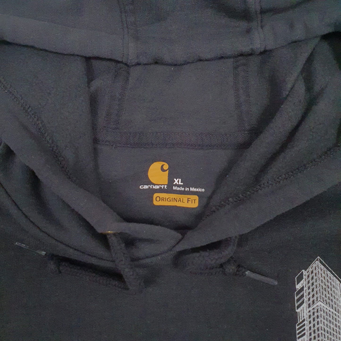 Mens Grey Carhartt Original Fit Hoodie Jumper