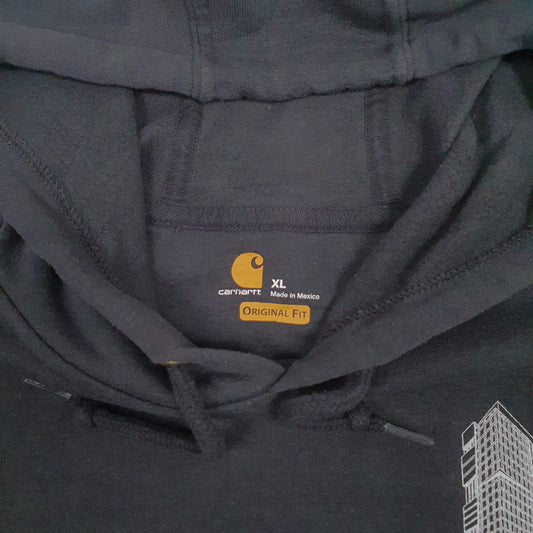 Mens Grey Carhartt Original Fit Hoodie Jumper