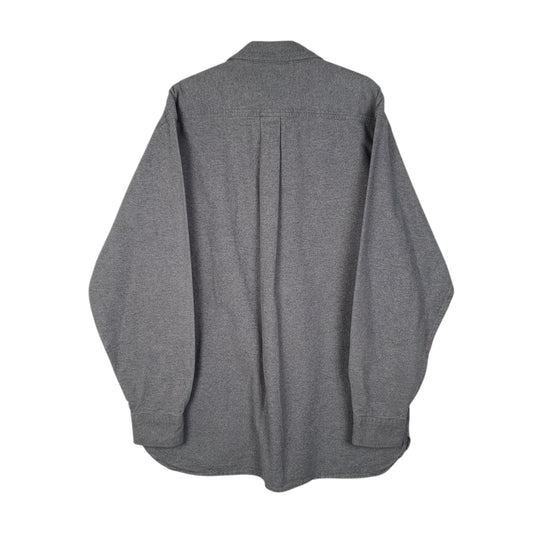 Mens Grey L.L.Bean Thick Chamois  Shirt