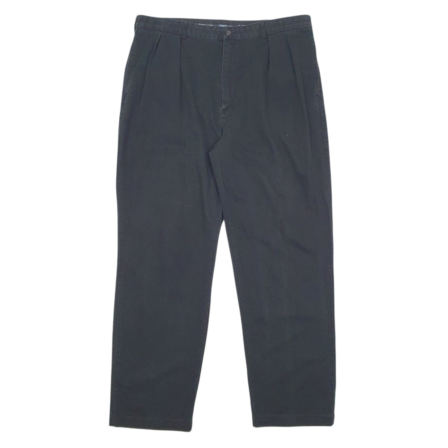 Mens Black Polo Ralph Lauren Andrew Pant Pleated 90s Chino Trousers