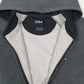 Mens Grey Fila Hoodie Full Zip Jumper