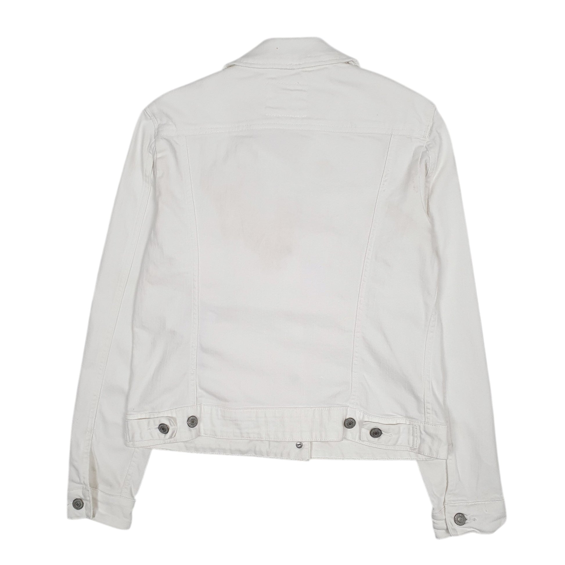 Womens White Levis Type 3 Trucker Crewneck Coat