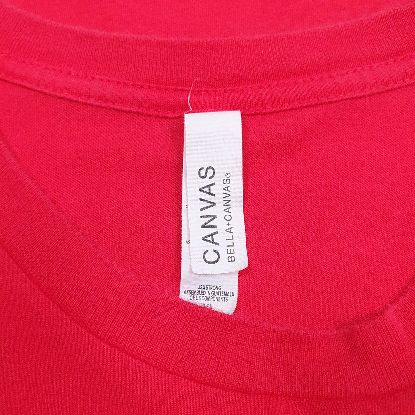 Mens Red Canvas   T Shirt