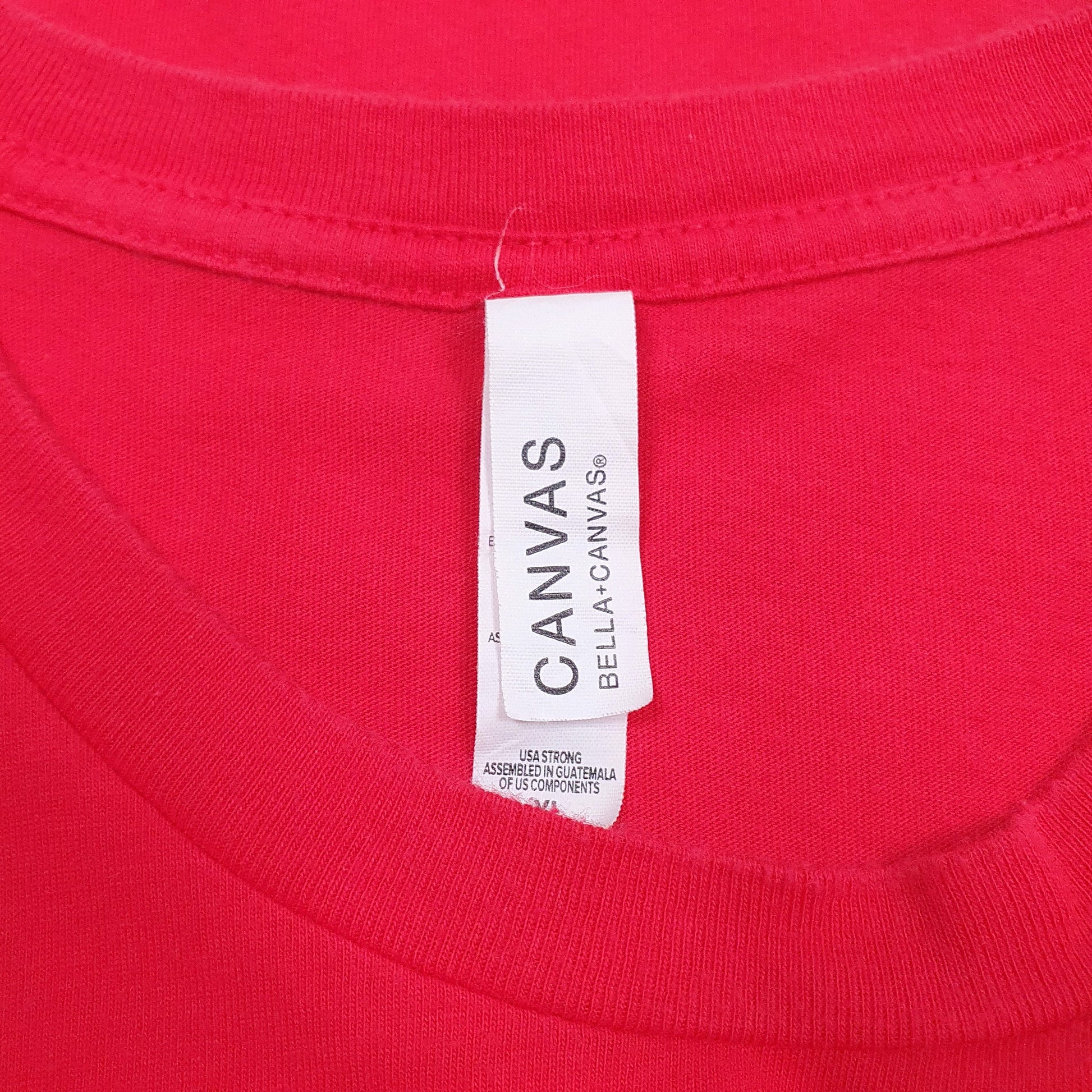 Mens Red Canvas   T Shirt