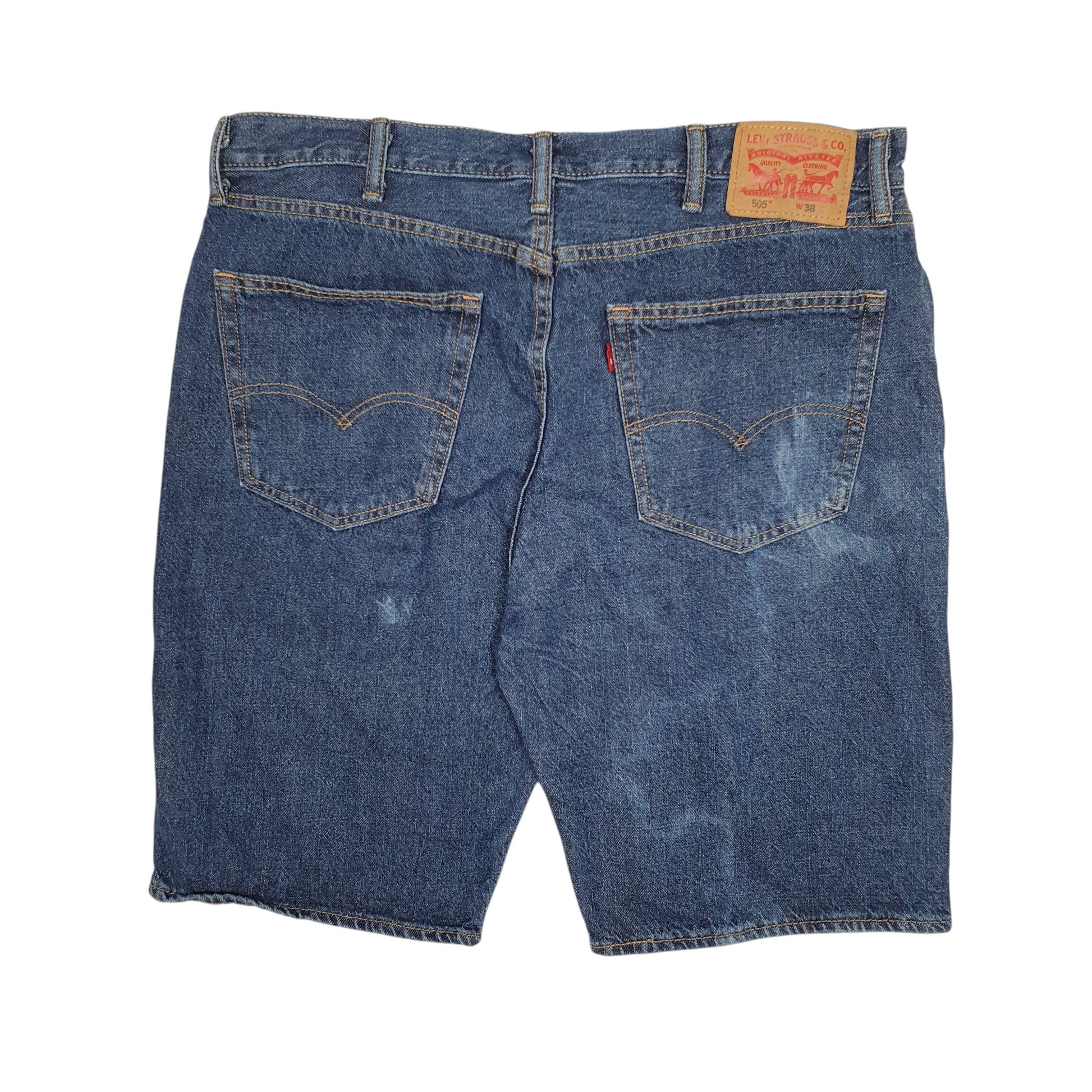 Mens Blue Levis 505  Shorts
