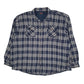 Mens Navy Wrangler Workwear Plaid Chore  Coat