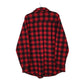 Mens Red Woolrich Thick Flannel Plaid Shacket Jacket  Shirt