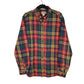 Mens Blue L.L.Bean Thick Flannel Plaid Long Sleeve Shirt