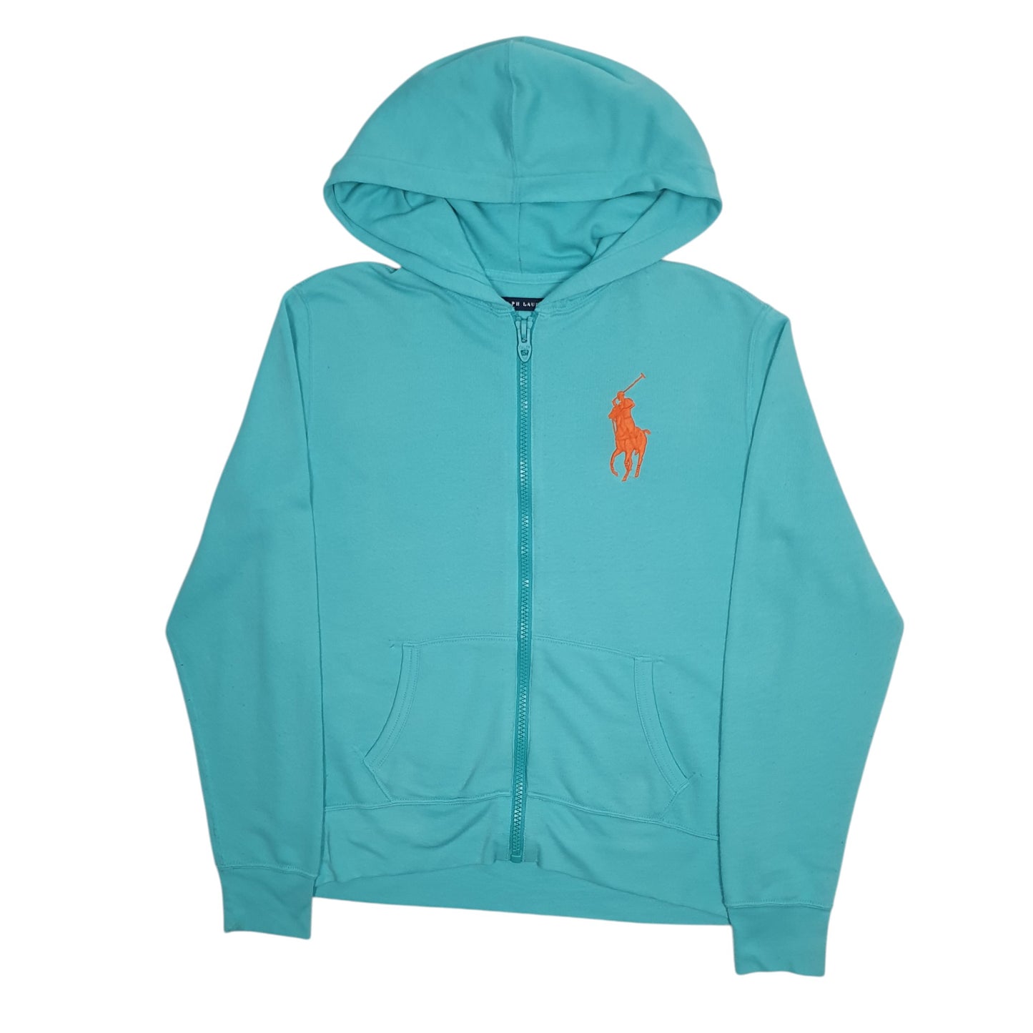 Womens Blue Ralph Lauren Hoodie Lightweight Full Zip Jumper