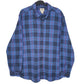 Mens Blue L.L.Bean Chamois Flannel Long Sleeve Shirt