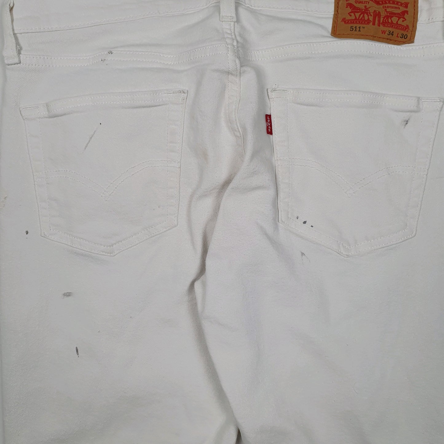 Mens White Levis   Jeans