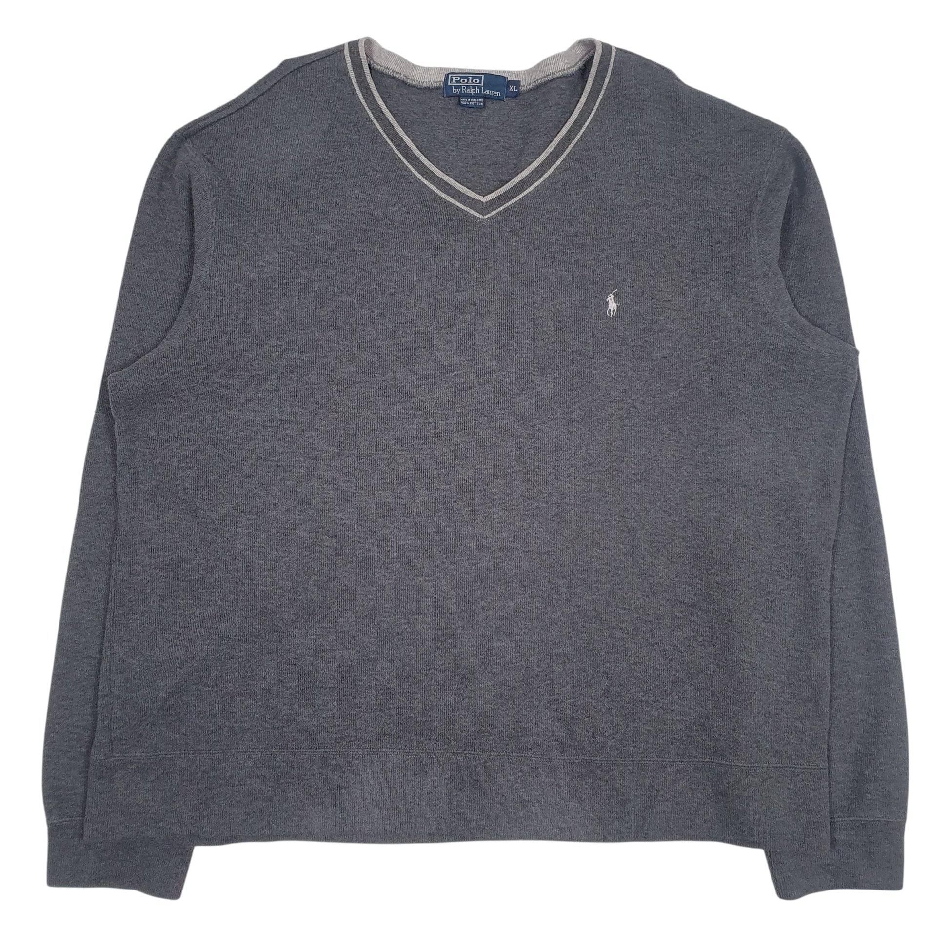 Mens Grey Polo Ralph Lauren  V Neck Jumper