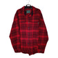 Womens Red Woolrich Thick Flannel Shacket Jacket Long Sleeve Shirt