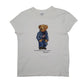 Womens White Polo Ralph Lauren Polo Bear Short Sleeve T Shirt
