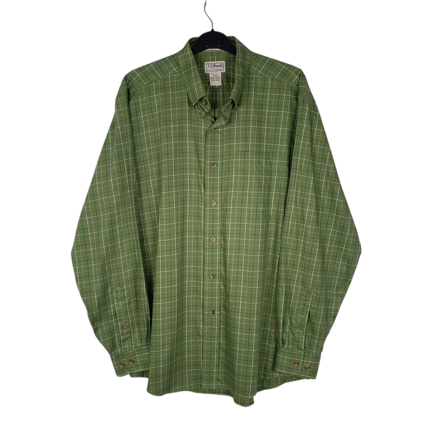 Mens Green L.L.Bean  Long Sleeve Shirt