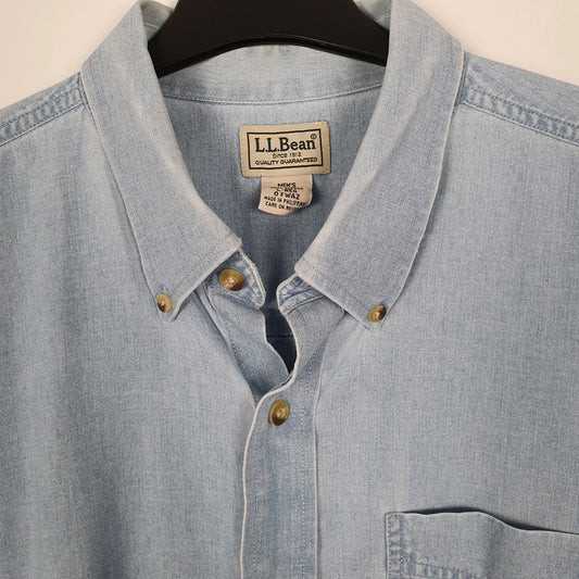 Mens Blue L.L.Bean   Shirt