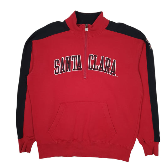 Mens Red Champion Santa Clara Quarter Zip Jumper