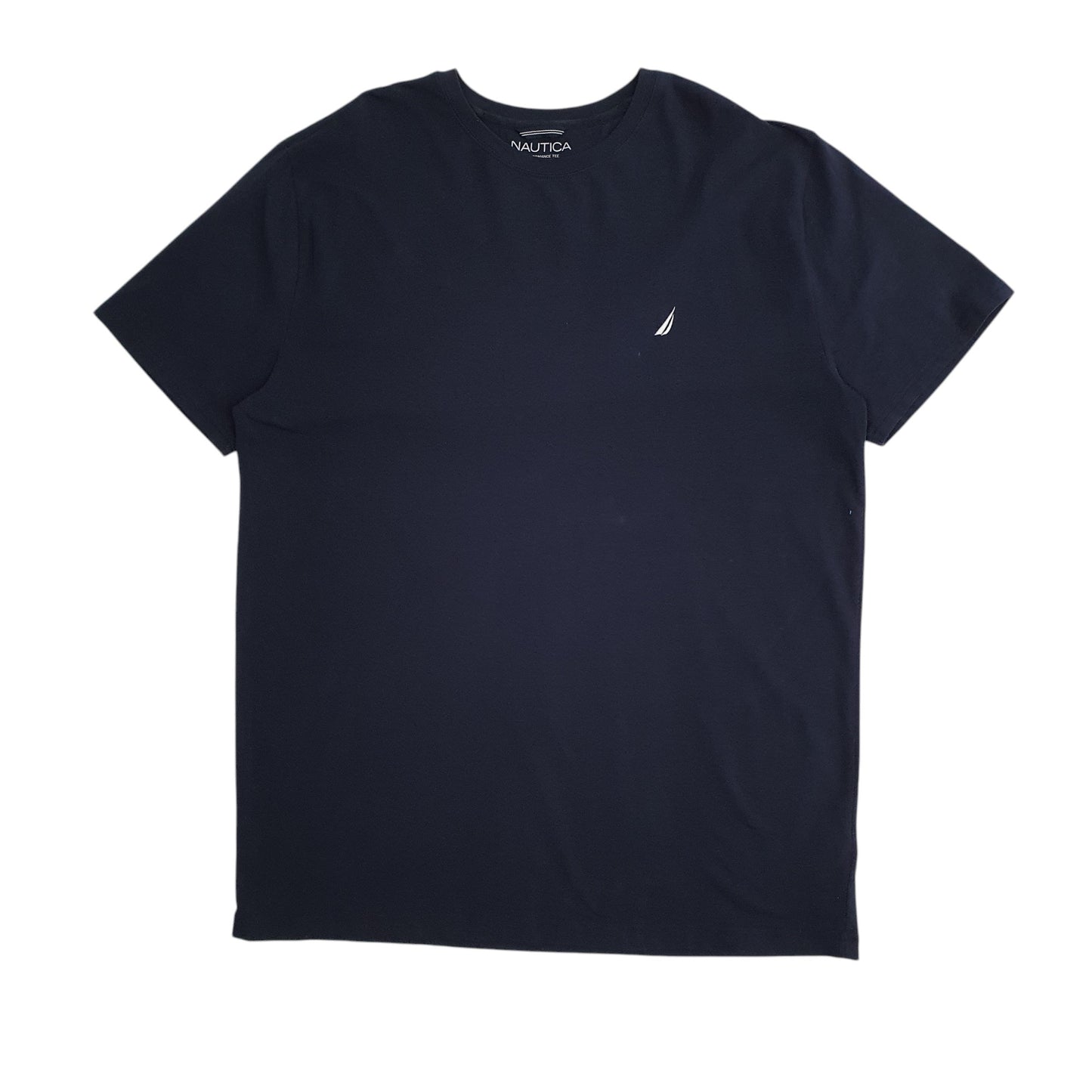 Mens Navy Nautica Performance Short Sleeve T Shirt
