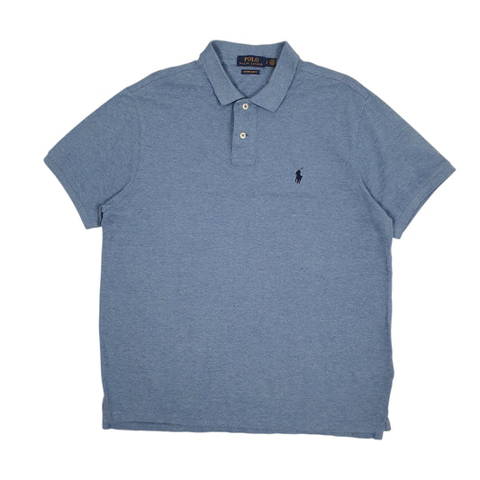 Mens Blue Polo Ralph Lauren Custom Slim Fit Short Sleeve Polo Shirt
