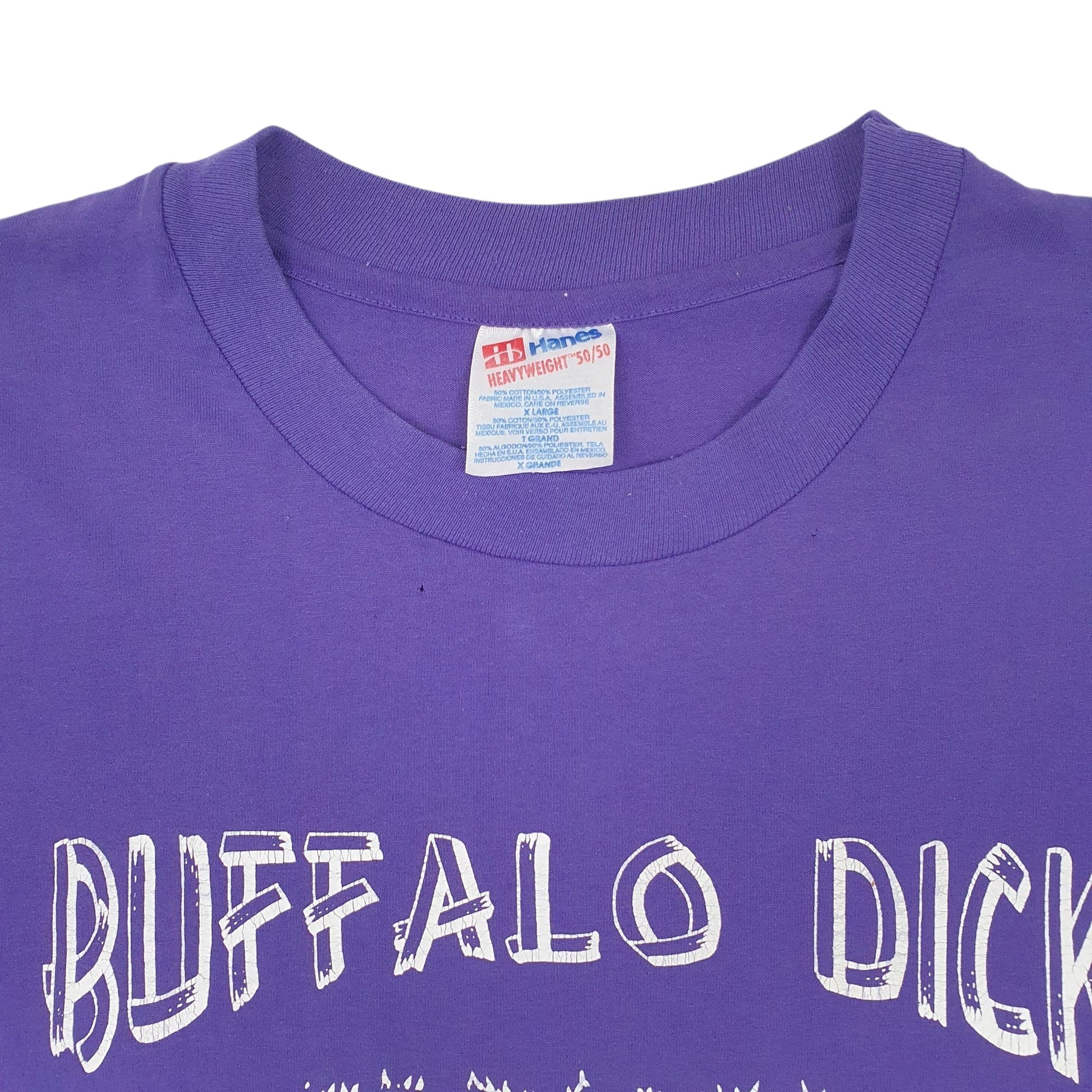 Mens Purple Hane Single Stitch Vintage 90s  T Shirt