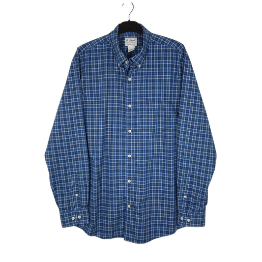 Mens Blue L.L.Bean  Long Sleeve Shirt
