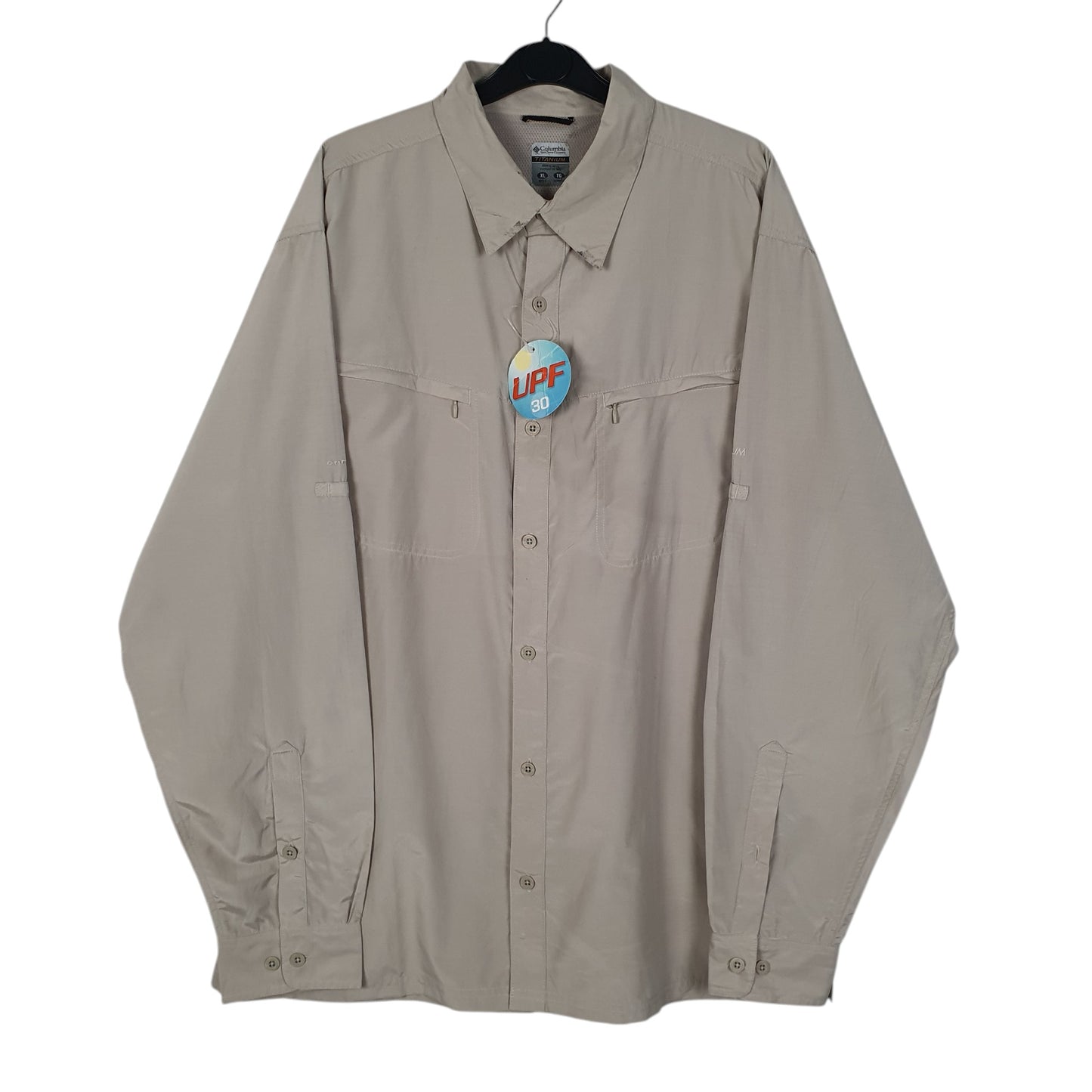 Mens Cream Columbia Sportswear Company Cowboy Ridge Long Sleeve Shirt