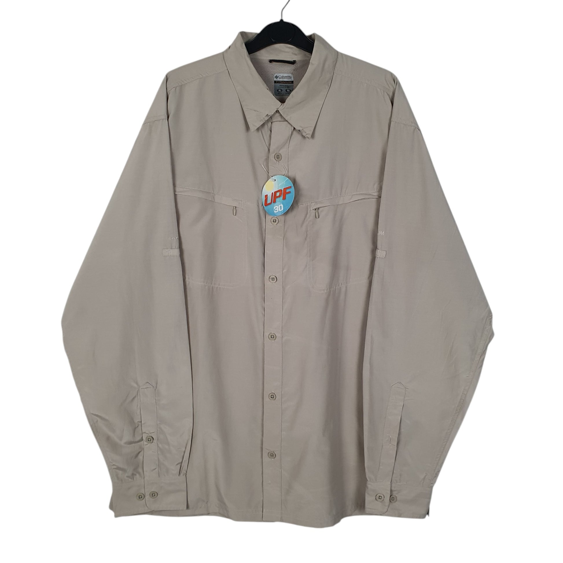 Mens Cream Columbia Sportswear Company Cowboy Ridge Long Sleeve Shirt