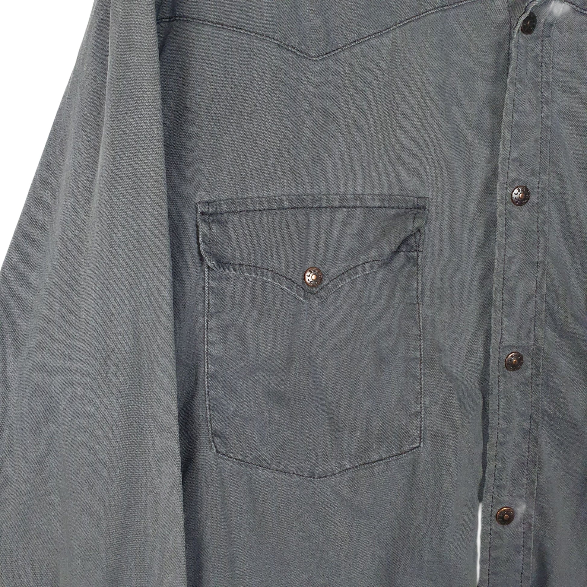 Mens Grey Levis Denim  Shirt