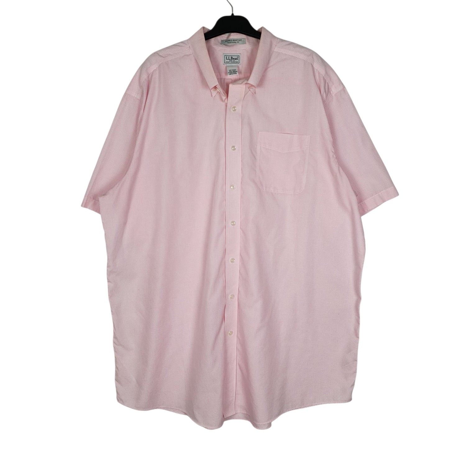 Mens Pink L.L.Bean  Short Sleeve Shirt