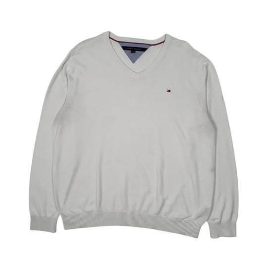 Mens White Tommy Hilfiger  Crewneck Jumper