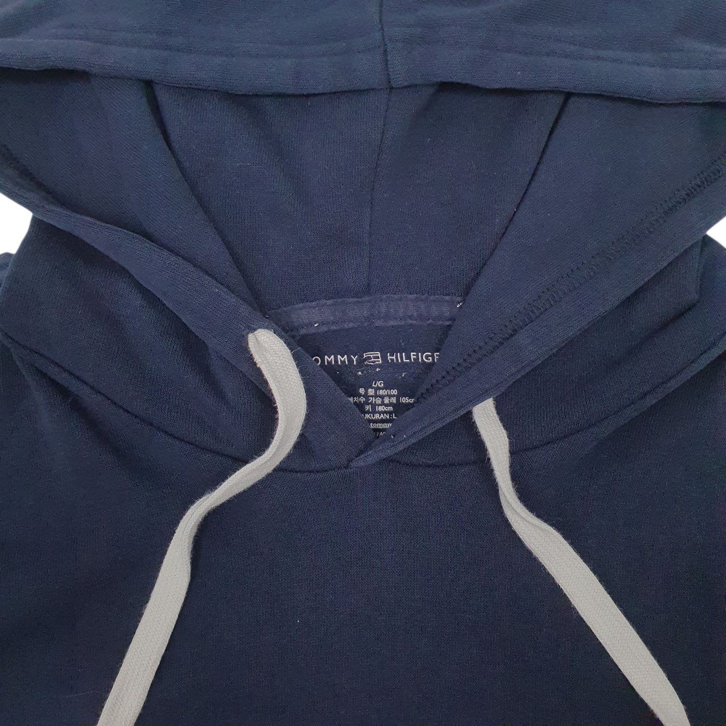 Mens Navy Tommy Hilfiger Lightweight Hoodie Jumper