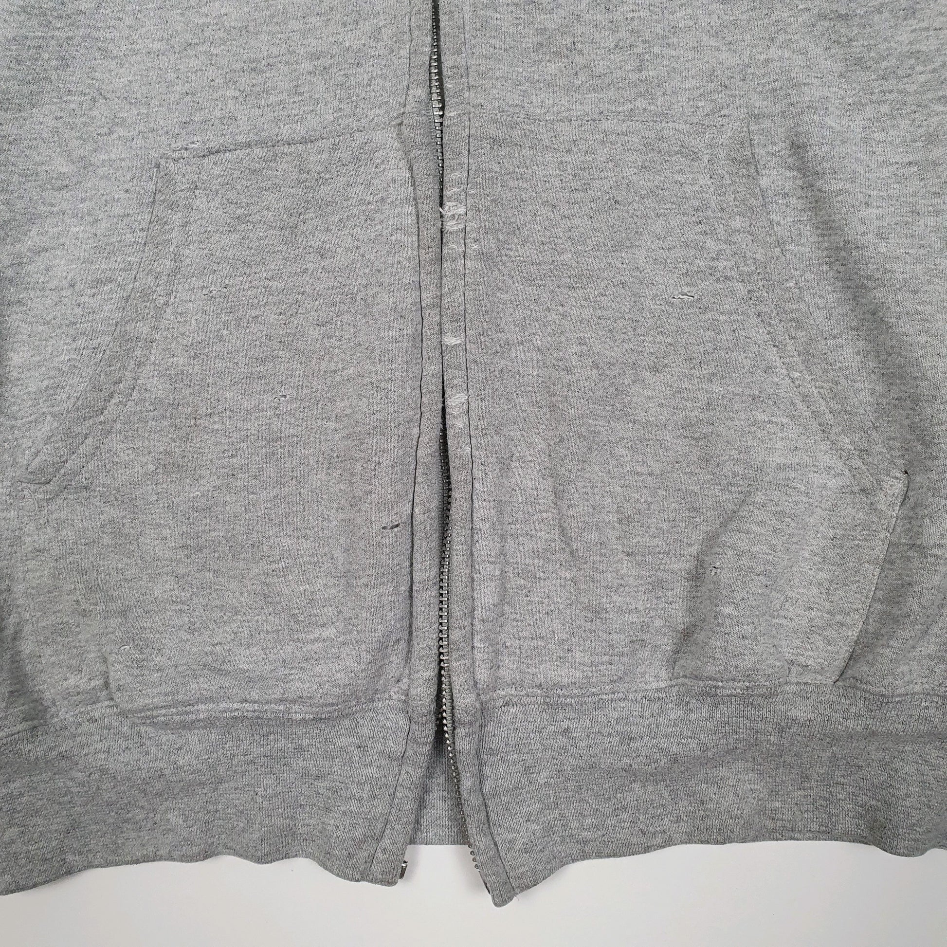 Mens Grey Champion Hoodie Full Zip Jumper