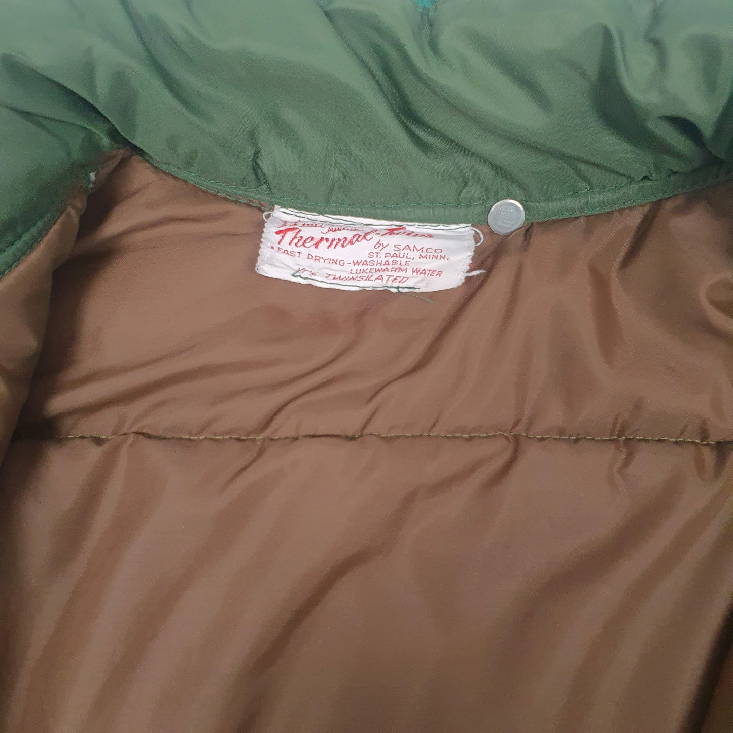 Mens Green Samco Vintage 50s 60s Thermal Twins  Coat