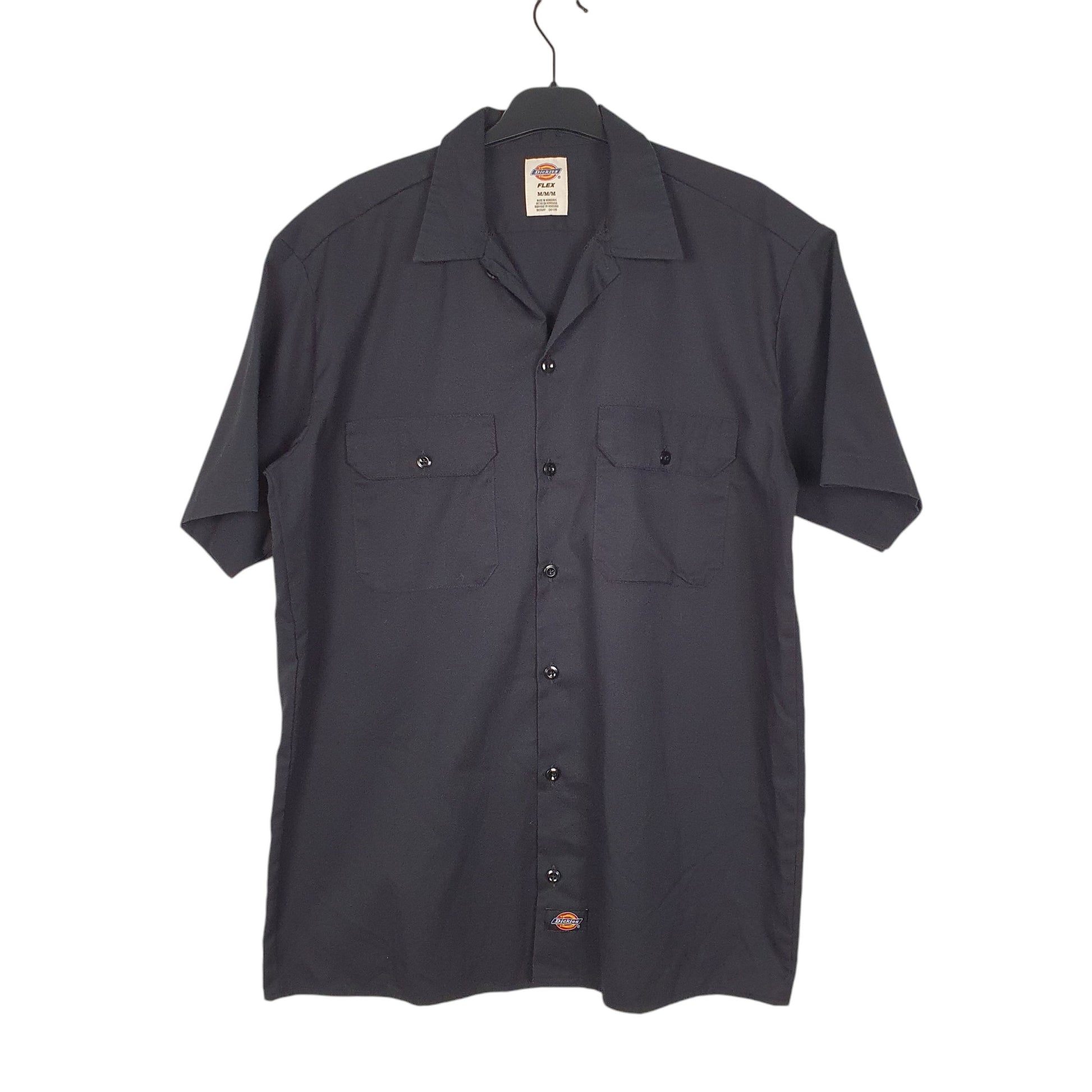 Mens Black Dickies Workwear Short Sleeve Shirt