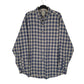 Mens Blue L.L.Bean Scotch Plaid Flannel Long Sleeve Shirt
