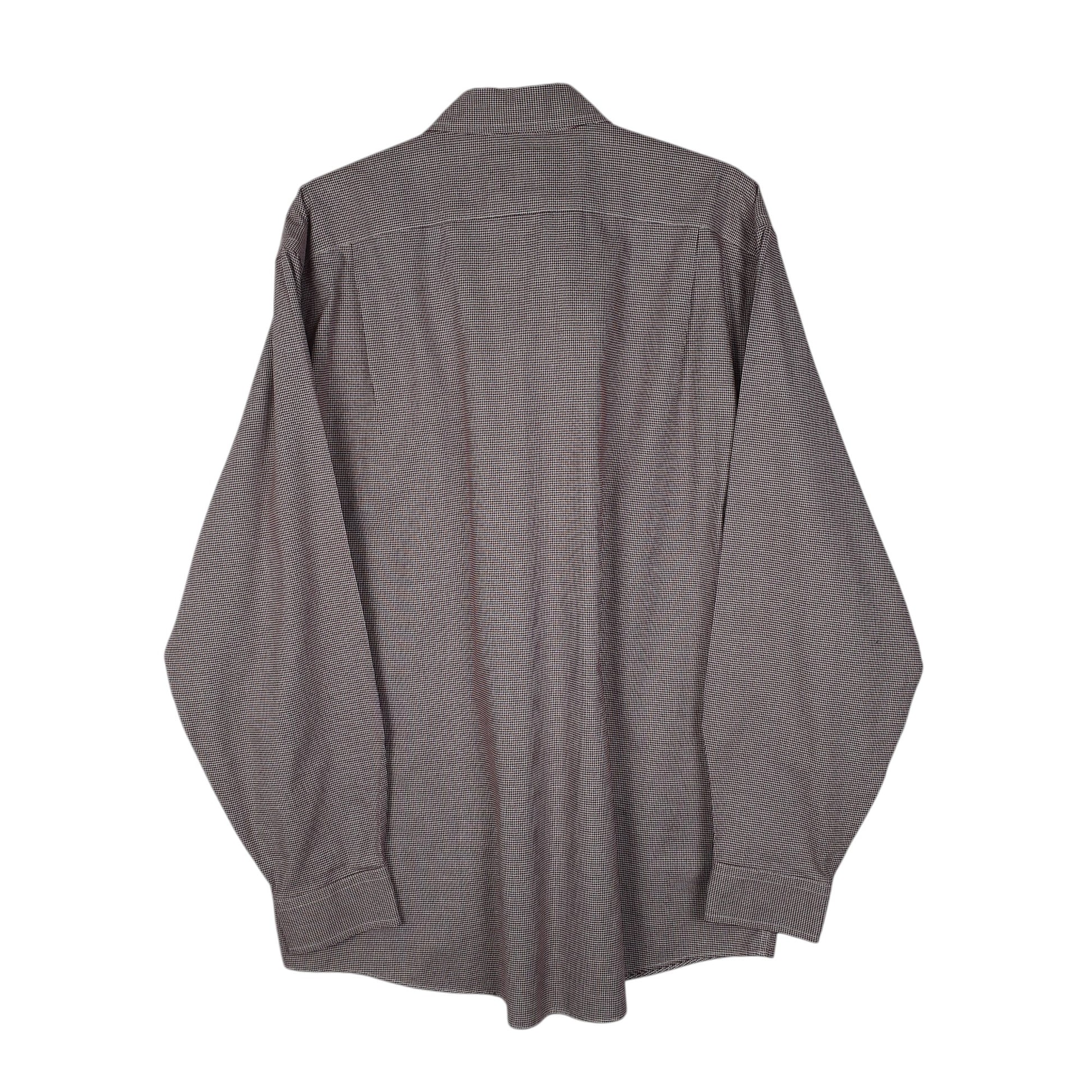 Mens Burgundy L.L.Bean Houndstooth  Shirt