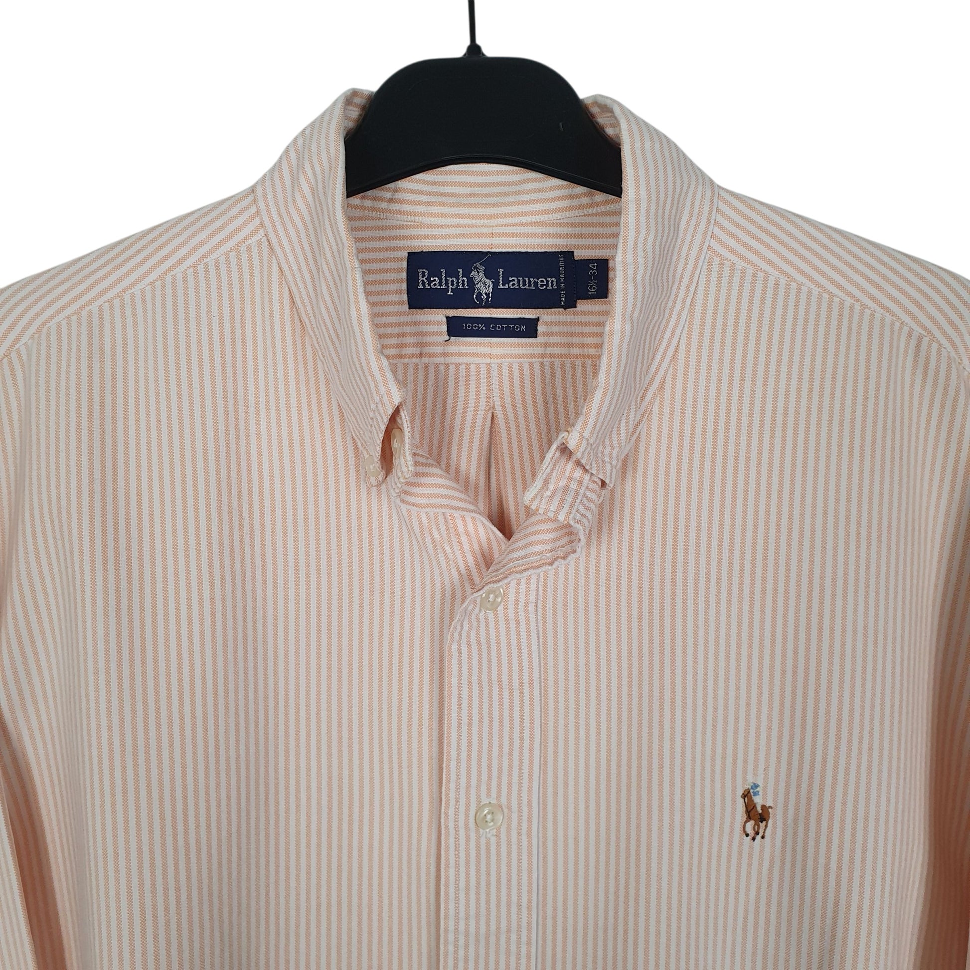 Mens Orange Ralph Lauren Vintage 90s  Shirt