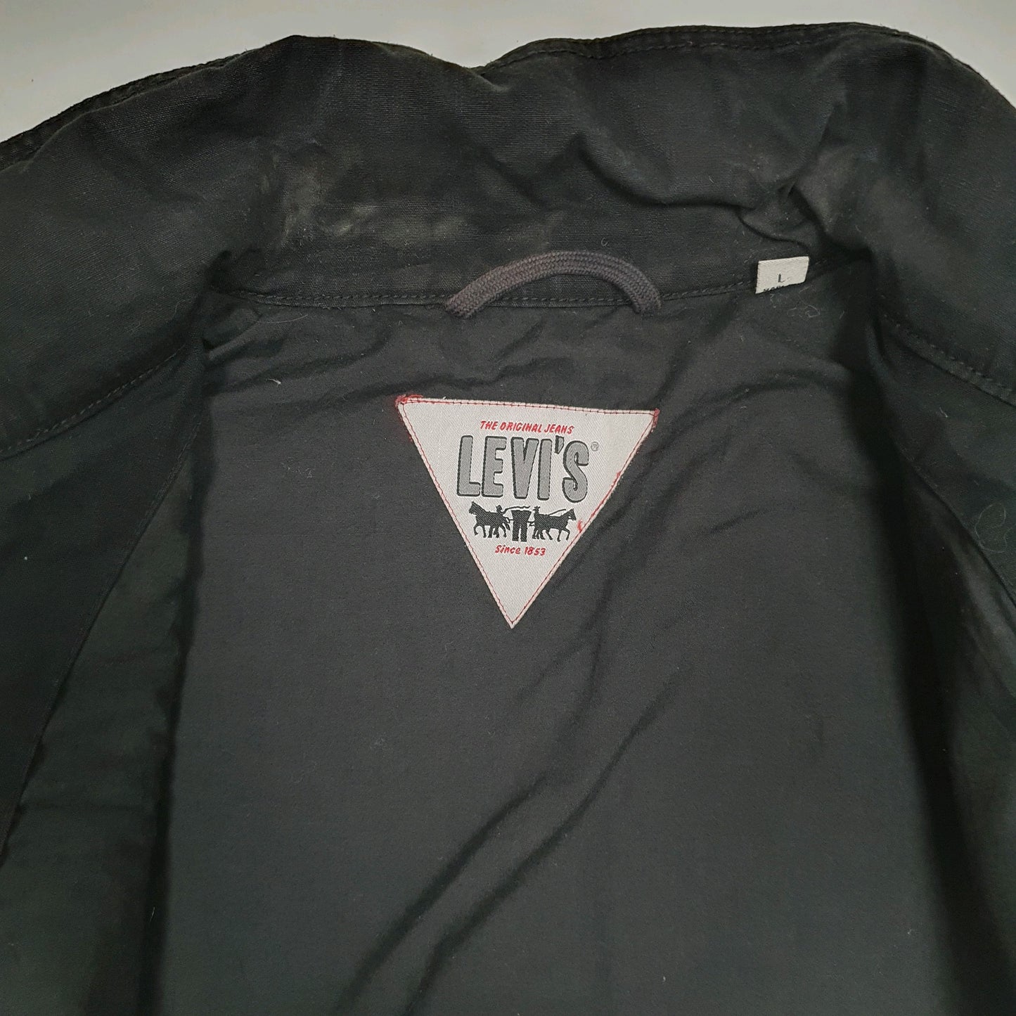 Mens Black Levis Military  Coat