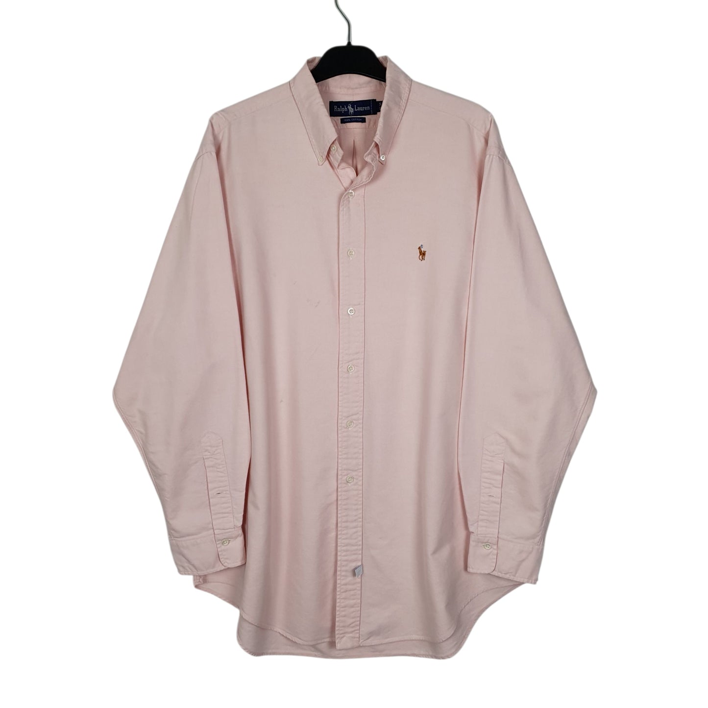 Mens Pink Ralph Lauren Vintage 90s Long Sleeve Shirt